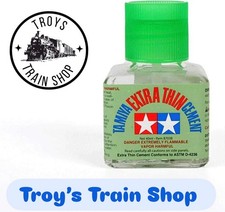 TAMIYA 87038 EXTRA THIN BRUSH ON CEMENT 40ml BOTTLE FOR MODEL SCENERY BRAND NEW