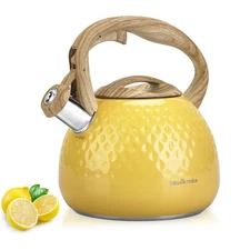 Tea Kettle, Stovetop Teapot, 2.5 Quart, Loud Whistle, Food Grade Stainless St...