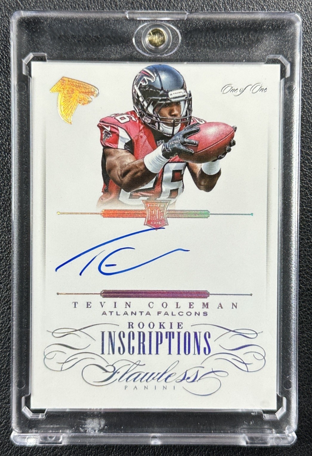 1/1 TEVIN COLEMAN 2015 PANINI FLAWLESS ROOKIE INSCRIPTIONS AUTO RC PLATINUM 1/1