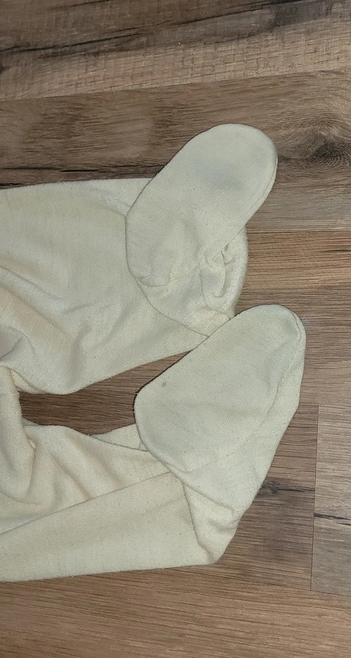 Pijama con patas de 2 piezas de colección años 80 LULLABY LAND amarillo con broches de presión de oso infantil 18 meses  Foto 3 de 4