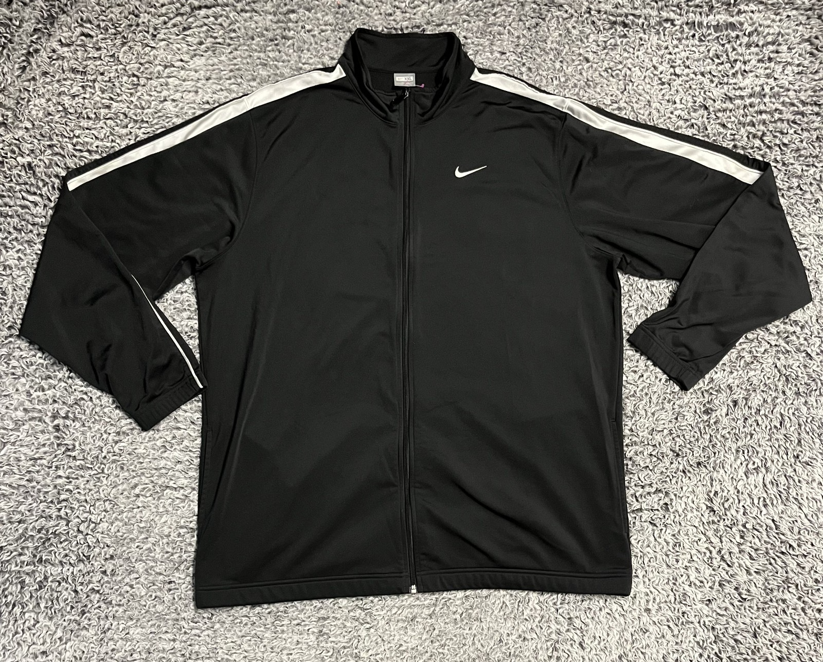SACAI X NIKE Giacca Nike VINTAGE 2XL XXL nero bianco full zip Nike Swoosh outdoor uomo