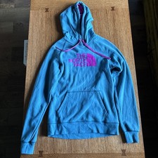 The North Face Womens Teal Pink Half Dome Pullover Hoodie Sweatshirt Size Medium