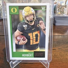 Panini 2020 Score Justin Herbert #362 Rookie Rookies Oregon Ducks Football Card. rookie card picture