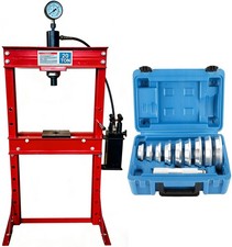 Werkstattpresse 20T mit 2Pumpen + Druckstücksatz 10-tlg