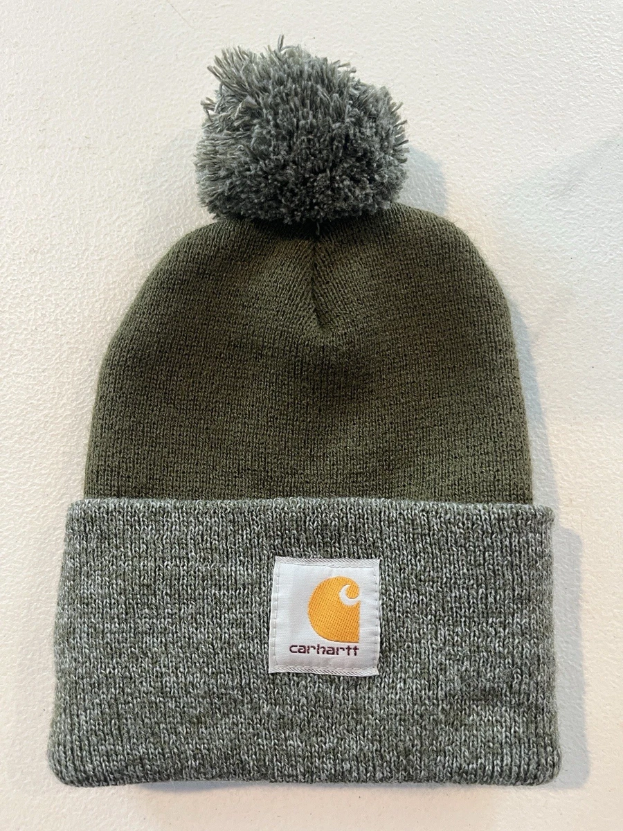 NWT NEW Carhartt Dark Gray Green Cuffed Beanie Hat Logo Walden Pond RARE OS NWT CARHARTT KNIT CUFFED BEANIE HAT MEN WOMEN JADE GREEN | eBay main image 4