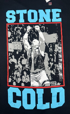 WWE Legends Ripple Junction Stone Cold Steve Austin Graphic T-Shirt Black NWT