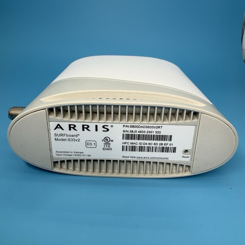 ARRIS S33 v2 2.5 Gbps Ethernet Port - DOCSIS 3.1 Modem - White - Picture 9 of 9
