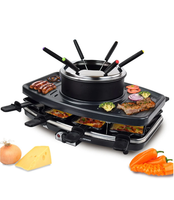 Raclette Grill Fondue Rac-1100W-Liles 3 In 1 FüR 8 Personen Syntrox Germany