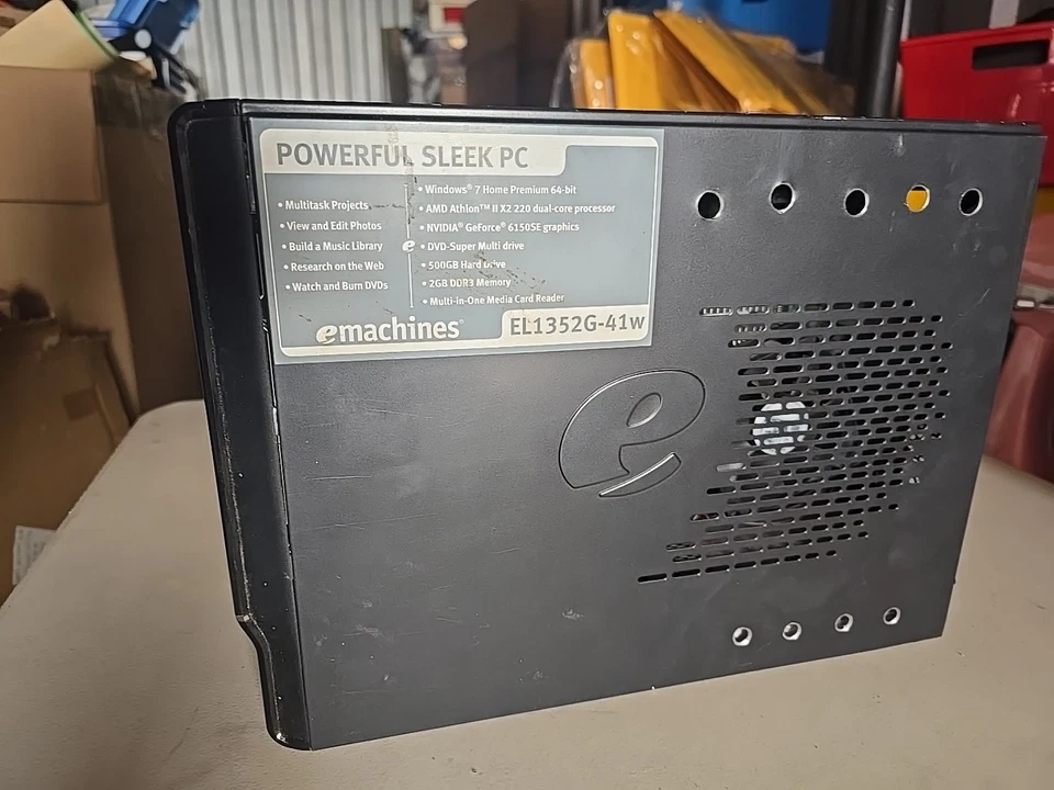 eMachines EL1352G-41W Untested Nvidia GeForce 6150SE 500GB Hard Drive 2GB DDR3 - Image 2 of 4