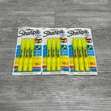 (3 pack) Sharpie Gel Highlighters - Bullet Tip - Fluorescent Yellow - 3 Count