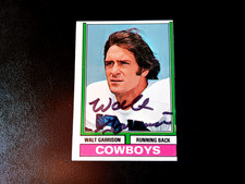 Walt Garrison Autographed 1974 Topps Football Dallas Cowboys Card #335 NFL Auto