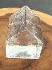 Murano Clear Glass House Paperweight By Carlo Nason For V.nasonco 1970s Signed
