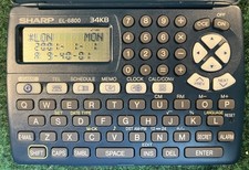 Sharp EL-6800 34KB Electronic Organizer PDA Tested Working New Battery Vintage