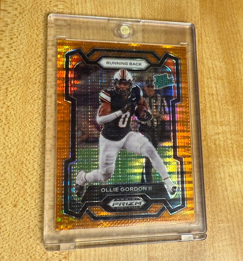 OLLIE GORDON II 2024 Prizm Draft Picks ORANGE PULSAR /49 COLOR MATCH RC SP
