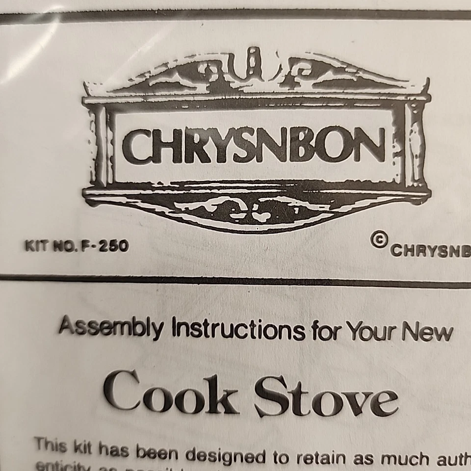 Fogão de montagem Chrysnbon. Caixa aberta Seminew, incluindo manuais de montagem. - Imagem 2 de 4