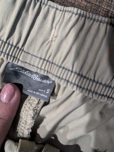 Eddie Bauer Mens Outdoor Canvas Elastic Drawstring Waist Cargo Pants Size Small - Picture 4 of 16
