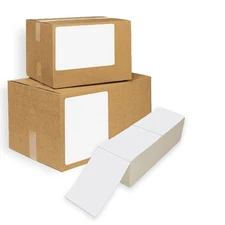 4000 pcs Direct Thermal Fanfold Labels 4x6" Freezer Grade, Self-Adhesive