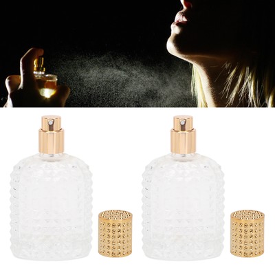 2pcs Glas Parfüm Atomizer Flasche Nachfüllbar Leere Klarglas Sprühflaschen Für