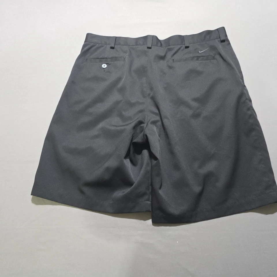 "Nike Golf Dri-Fit Hombres Talla 38 Pantalones Cortos Plisados Bermudas 10"" Entrepierna Negro" Foto 2 de 4