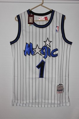 white pinstriped 2003-04 Orlando Magic Tracy McGrady (1) stitched