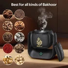 Rotating Electric Incense Burner Bakhoor Rechargeable USB Diffuser FREE Bakhoor