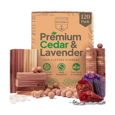 120 Variety Pack - Lavender and Cedar For Closets - Cedar Balls For... Fast Ship