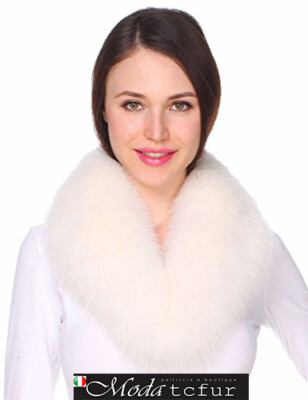 FUCHSPELZKRAGEN BEIGE FOURRURE de RENARD CREME FOX fur LIGHT CREAM