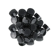 100PCS Volume Tone Control LP Guitar Speed Knobs Button Black & White Numbers