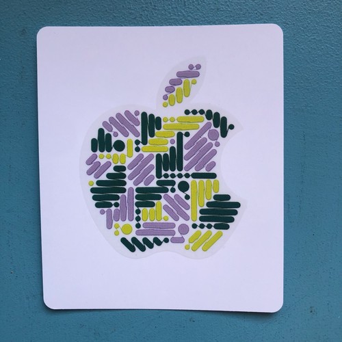 5 Apple Logo Stickers from Used Japanese Apple Gift Cards - Picture 9 of 9