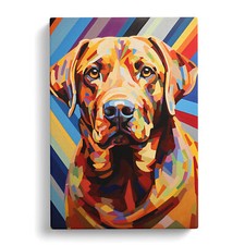 Labrador Retriever Op Canvas Wall Art Print Framed Picture Decor Living Room