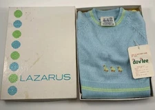 Vintage Dovlee Knitted Baby Sweater Bodysuit One Piece Romper 6 12 Months NWT