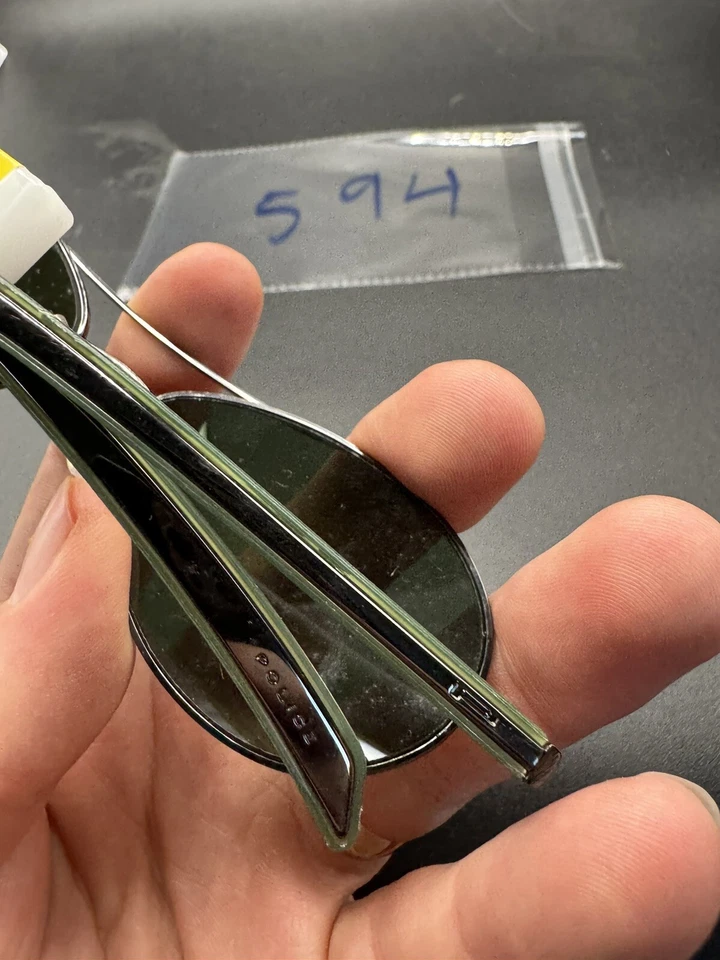 Authentic Vintage Police 2667 Round Green Sunglasses Unisex Made In Italy - Image 3 of 4