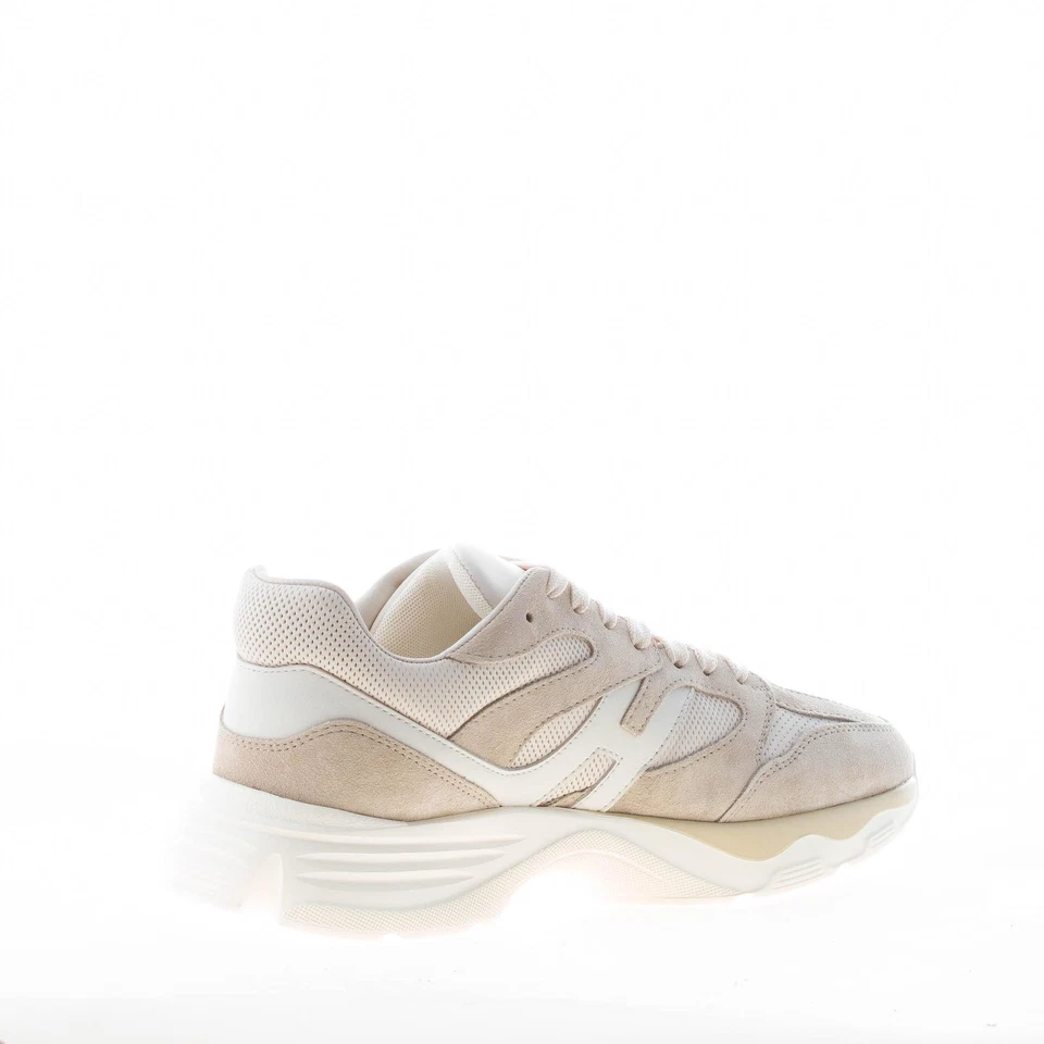 Hogan Hombre Zapatos Beige Gamuza y Cuero Crema H665 Zapatilla HXM6650FJ10QBL0RR9 Foto 4 de 4