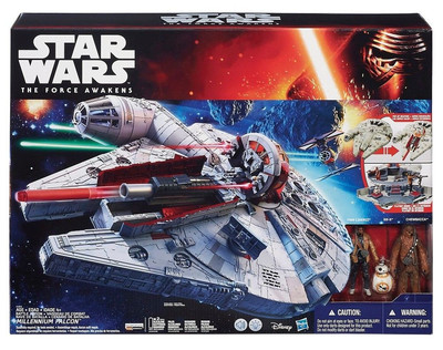 STAR WARS FORCE AWAKENS MILLENNIUM FALCON VEHICLE 3.75'' FIGURE SET BB-8 2015