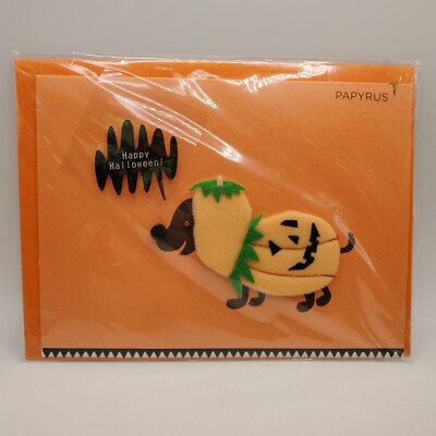 Papyrus Greeting Card Have a Delighful Halloween Felt Embossed - NEW SEALED