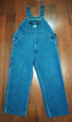 Liberty Denim Worker Bib Overalls Made in USA Blue Men's Waist 46