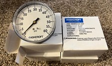  1 3-1/2  Ashcroft Pressure Gauge 0-60 Psi 1/4  NPT 35W1005ph02b60 355-05