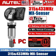 NEW 1/2/4/8pcs Autel MX-Sensor Universal Programmable TPMS Sensor 315 & 433MHz