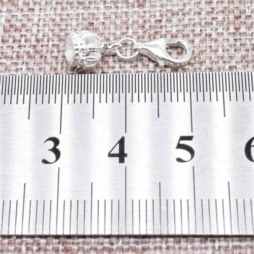 925 Sterling Silver Small Royal Crown Clip On Charm Lobster Clasp for Bracelet - Picture 2 of 5