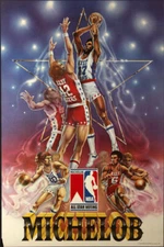 1979 NBA All-Star Voting _RARE Michelob Poster Kareem Abdul Jabaar Julius Erving