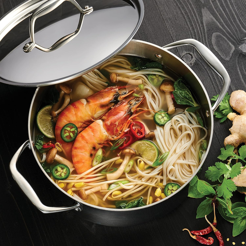 80116/025DS Gourmet Stainless Steel Induction-Ready Tri-Ply Clad Covered Dutch O - Picture 3 of 12