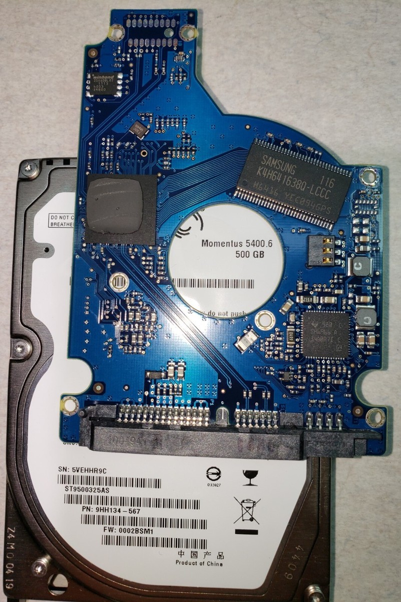 Carte PCB Pour Disque Dur Seagate ST9500325AS - 500 Go SATA 2.5" - Référence 100536286 REV B