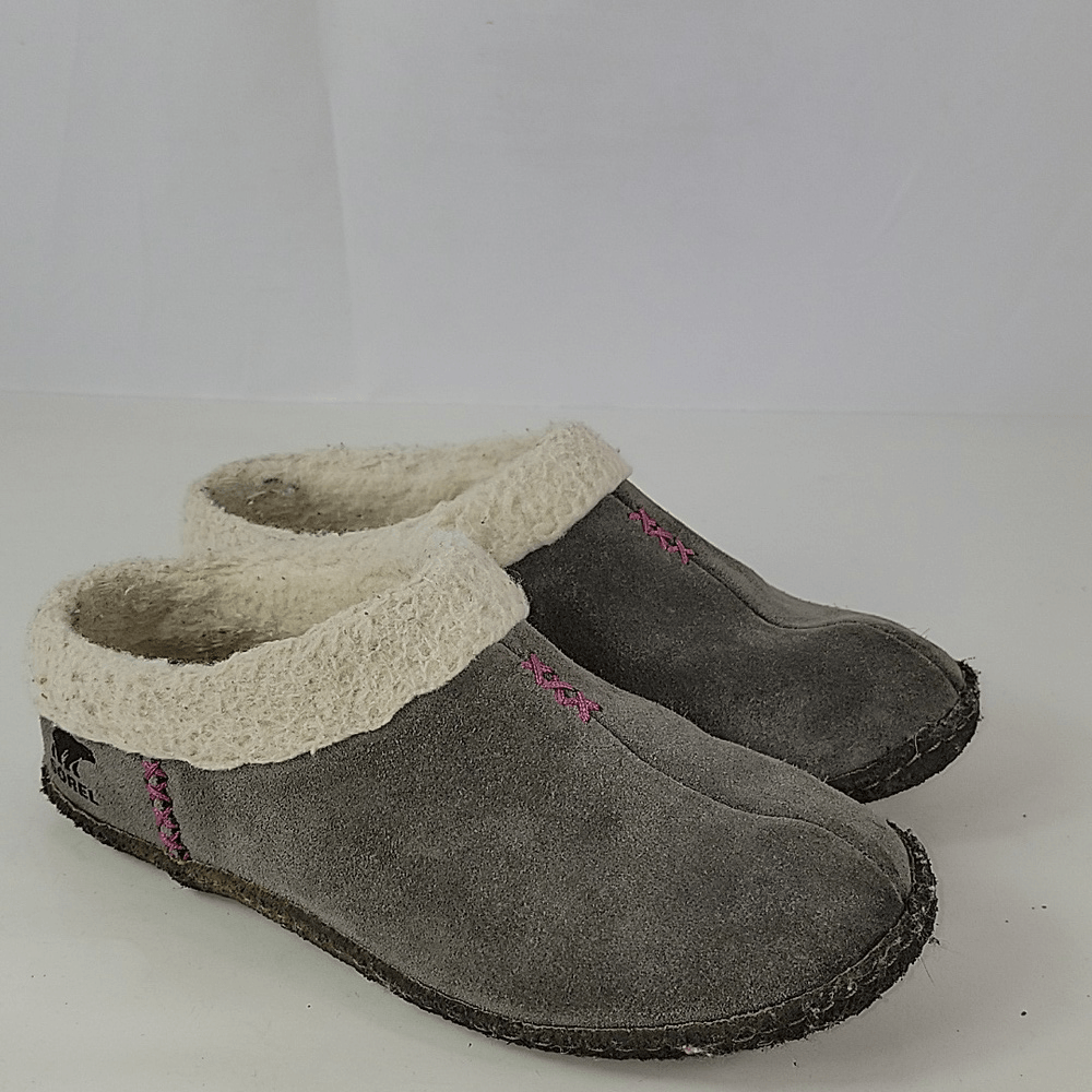 Sorel Nakisha Suede Leather Wool Lined Women's slippers Size 7 eBay