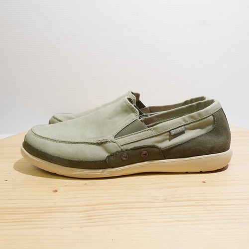 Crocs Walu Mens Size 13 Green Canvas 