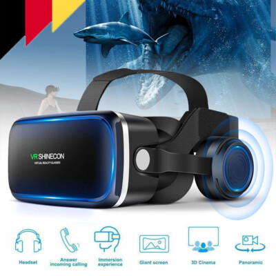 VR Brille Virtual Reality Headset 3D 360° für Smartphones Handy für Alle Handys