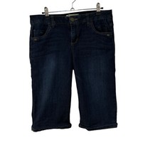 Democracy Womens Ab-solution Whiskered Bermuda Shorts Size 6 Dark Wash 14