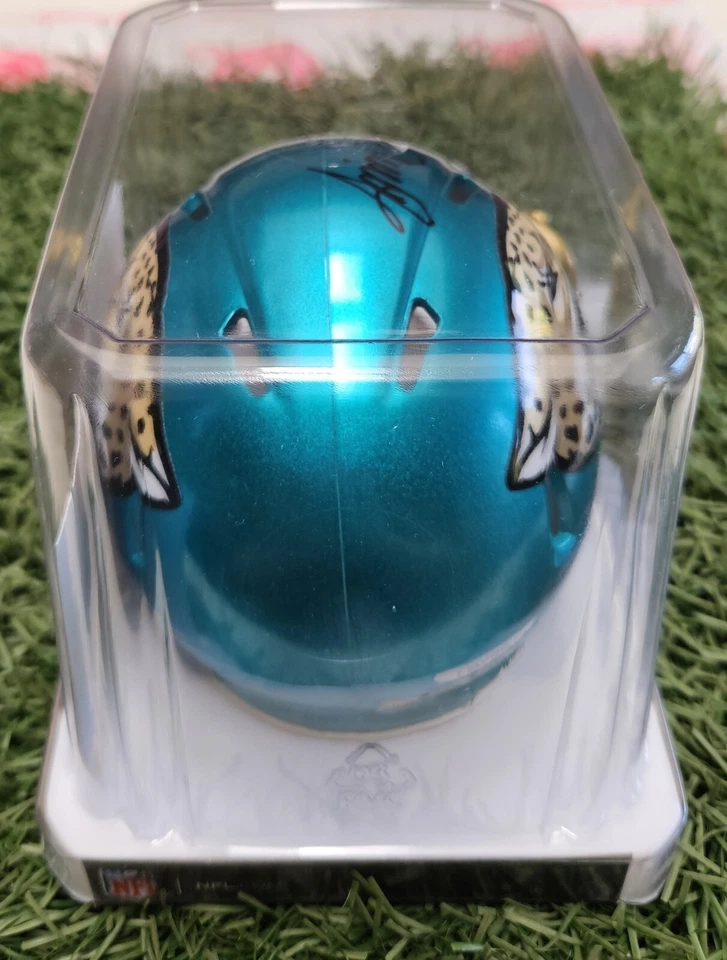 Jimmy Smith (VISOR)Signed Jacksonville Jaguars Mini Helmet (JSA COA)  - Image 4 of 4