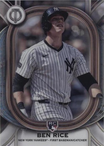150 Ben Rice 2025 Topps Tribute RC Blue on-card Auto Yankees 