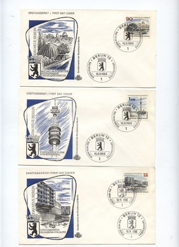Berlin 12 FDC ex 1966 Das neue Berlin Michel 254 bis 265