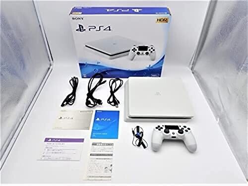 Sony PlayStation PS4 Slim 500GB Glacier White Game Console Box Tested  Excellent